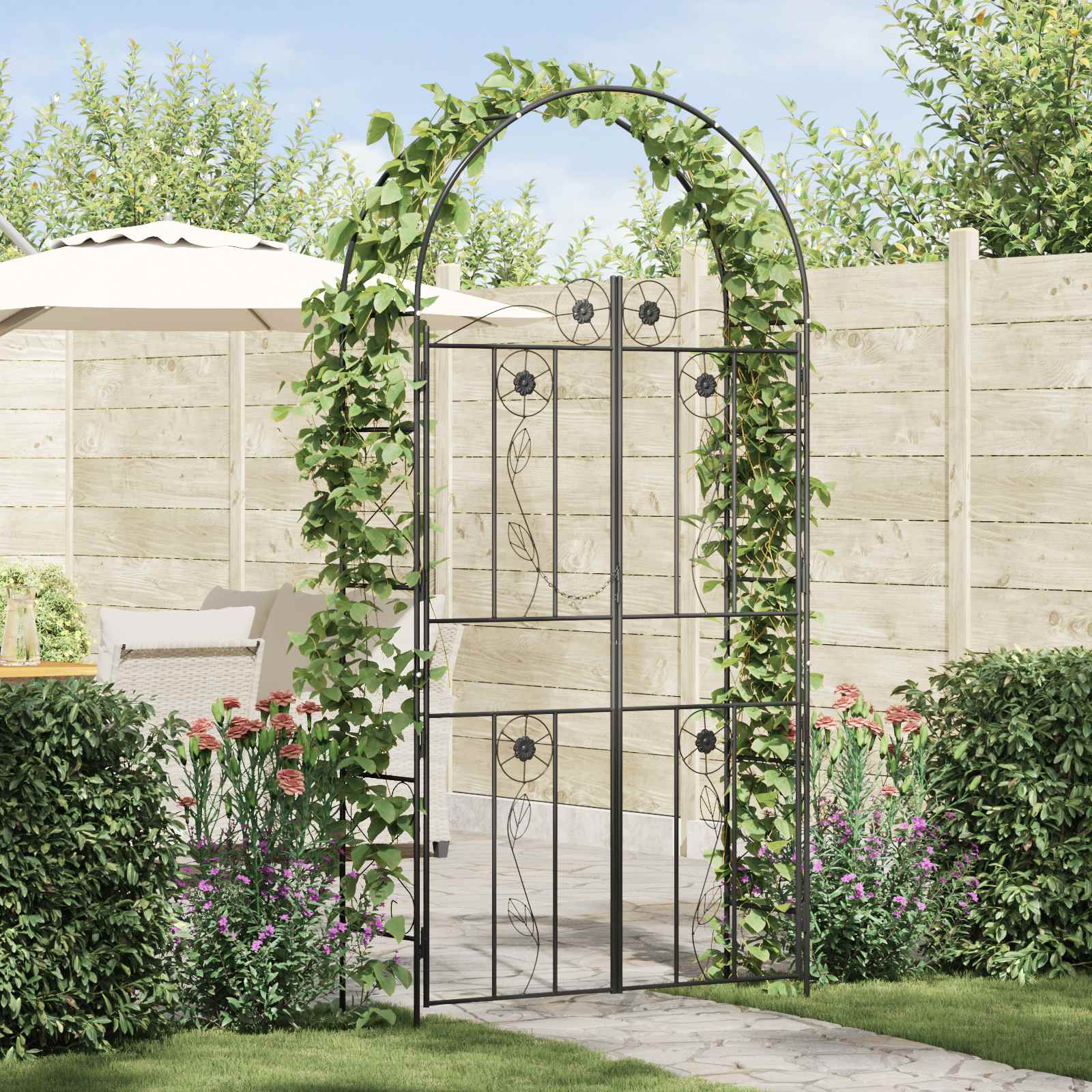 Garden Arch Plain 115 X 37 X 226 Cm