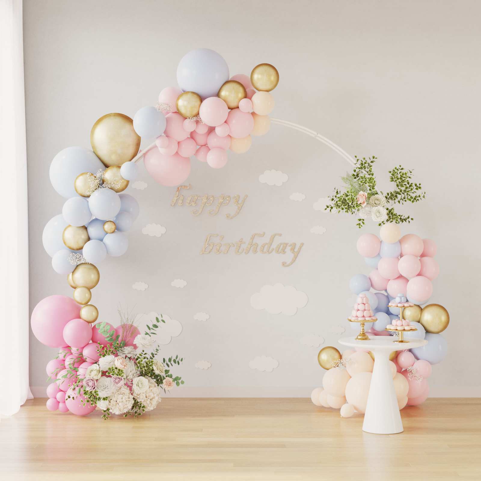 Wedding Arch White 223 X 45 X 201 Cm Steel