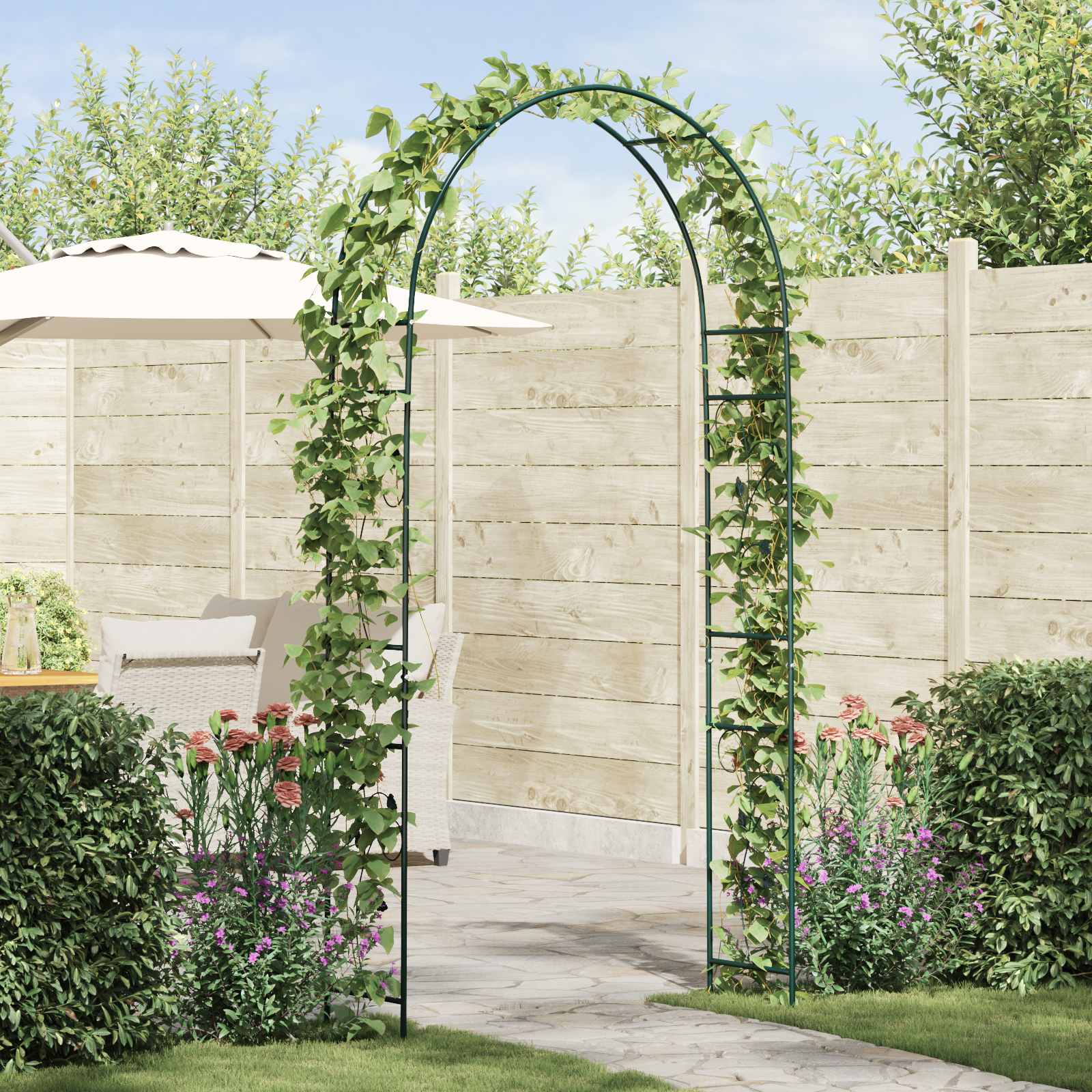 Garden Arch Floral 115 X 37 X 231 Cm
