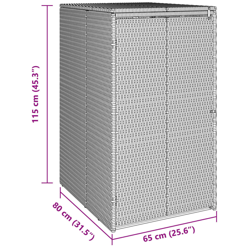 Sheds Garages & Carports Wheelie Bin Storage Box 2 Pcs 130 X 80 115 Cm Polyethyl