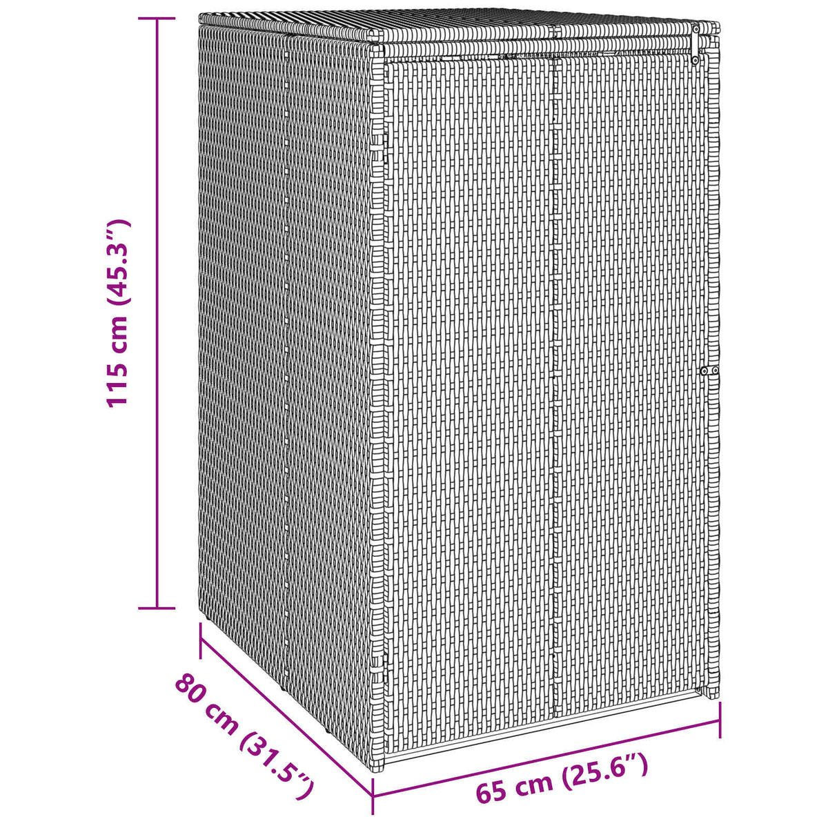 Sheds Garages & Carports Wheelie Bin Storage Box 2 Pcs 130 X 80 115 Cm Polyethyl