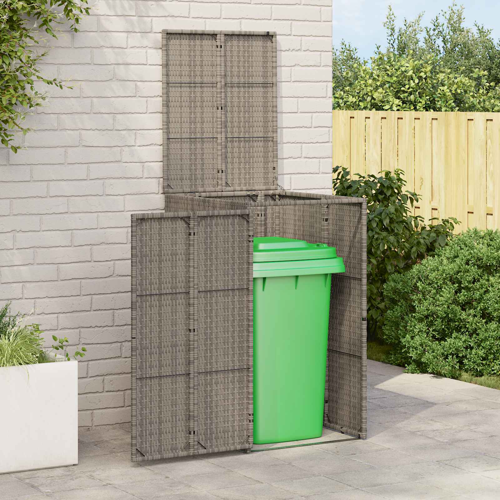 Box Garbage Bin Box 2 Pcs 130 X 80 X 115 Cm Polyethylene