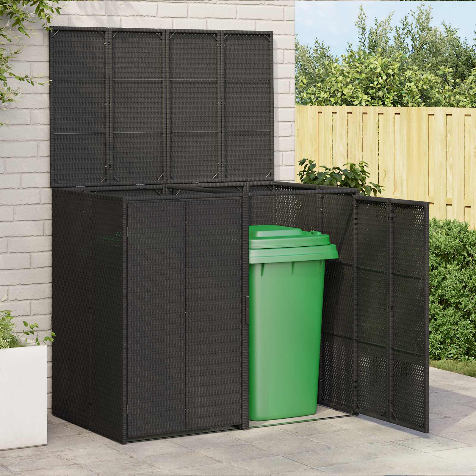 Box Garbage Bin Box 2 Pcs 130 X 80 X 115 Cm Polyethylene