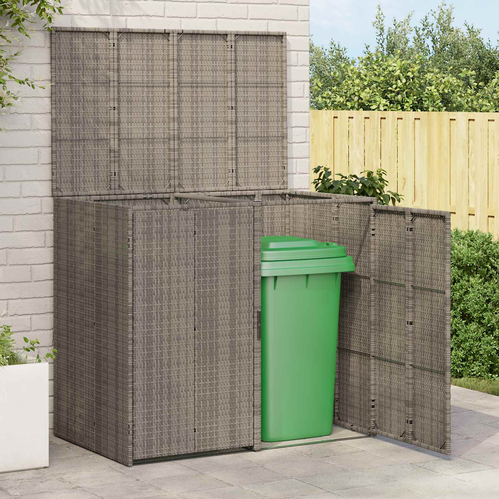 Box Garbage Bin Box 2 Pcs 130 X 80 X 115 Cm Polyethylene