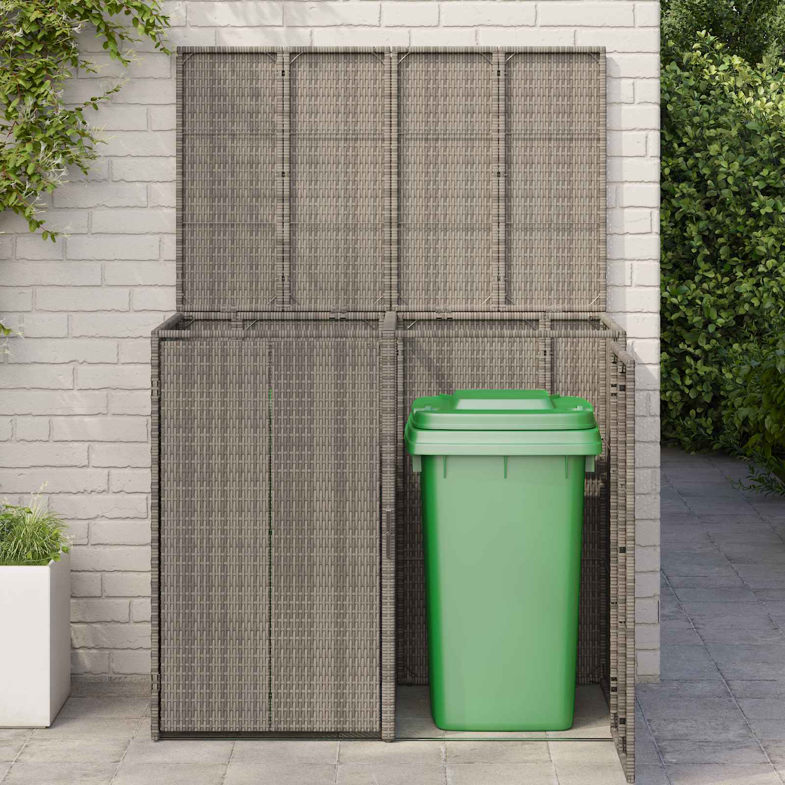 Box Garbage Bin Box 2 Pcs 130 X 80 X 115 Cm Polyethylene