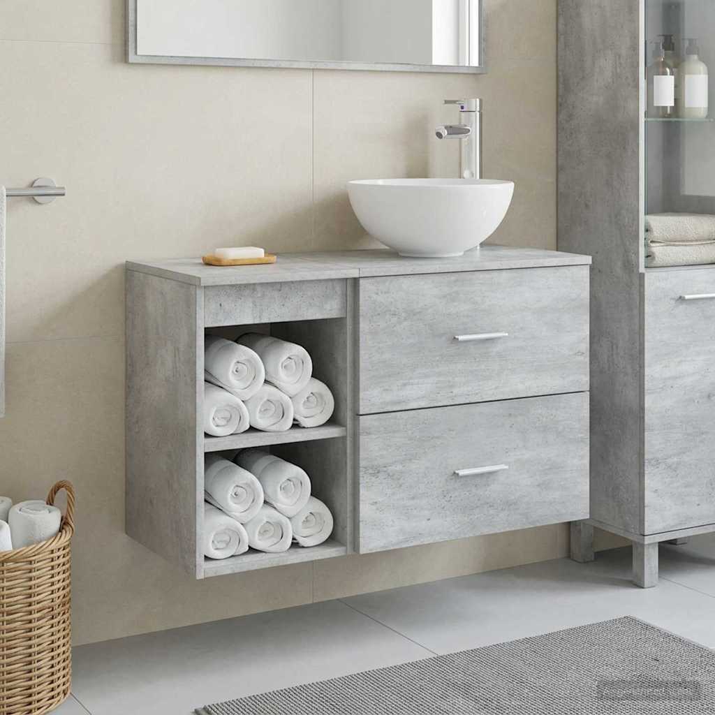 Bathroom Furniture Set 2 Pcs Engineered Wood