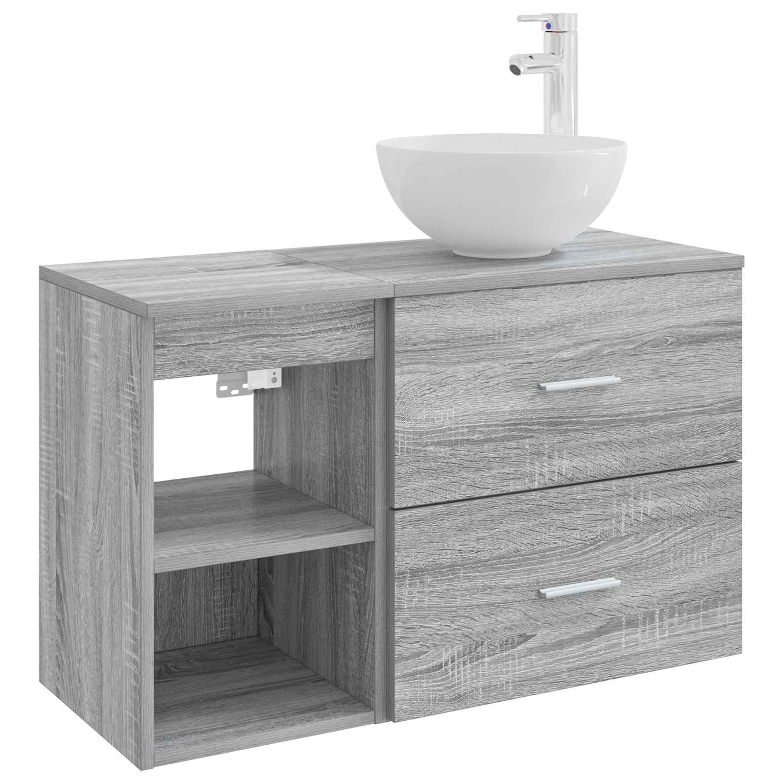 Bathroom Furniture Set 2 Pcs Engineered Wood