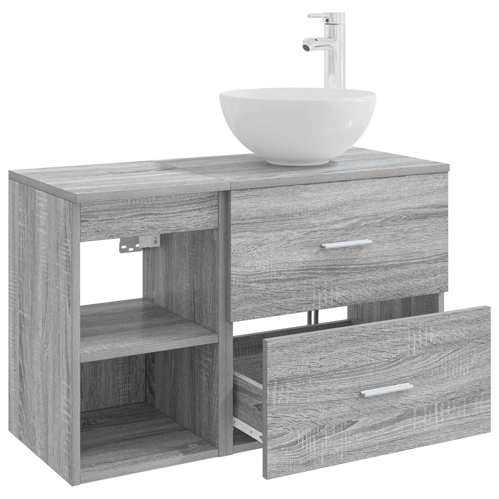 Bathroom Furniture Set 2 Pcs Engineered Wood