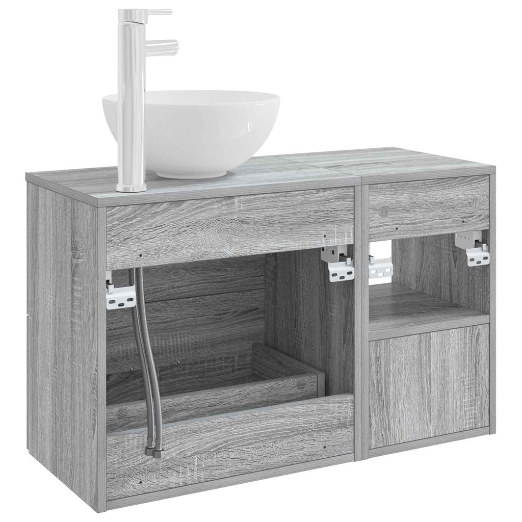 Bathroom Furniture Set 2 Pcs Engineered Wood