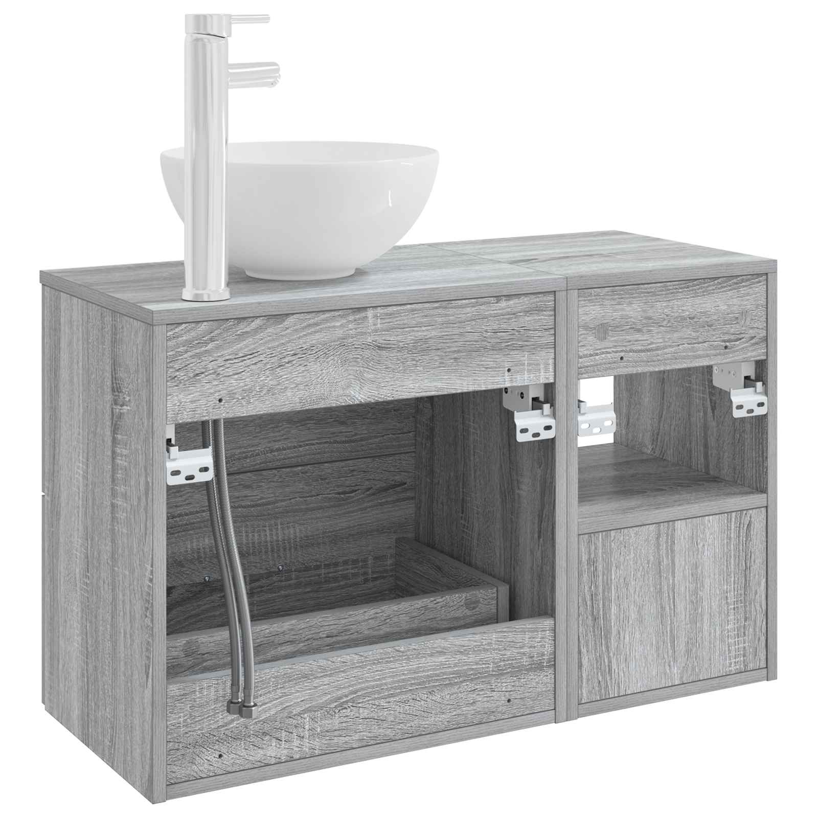 Bathroom Furniture Set 2 Pcs Engineered Wood