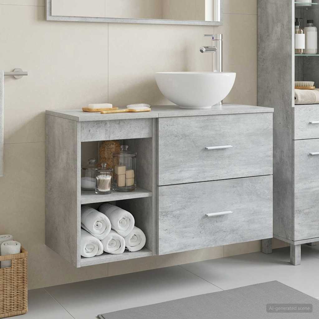 Bathroom Furniture Set 2 Pcs Engineered Wood