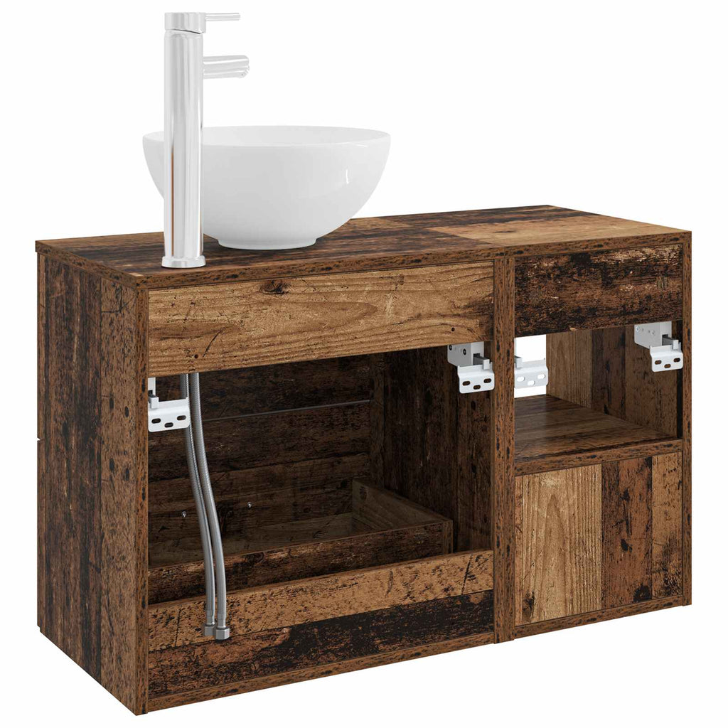 Bathroom Furniture Set 2 Pcs Engineered Wood