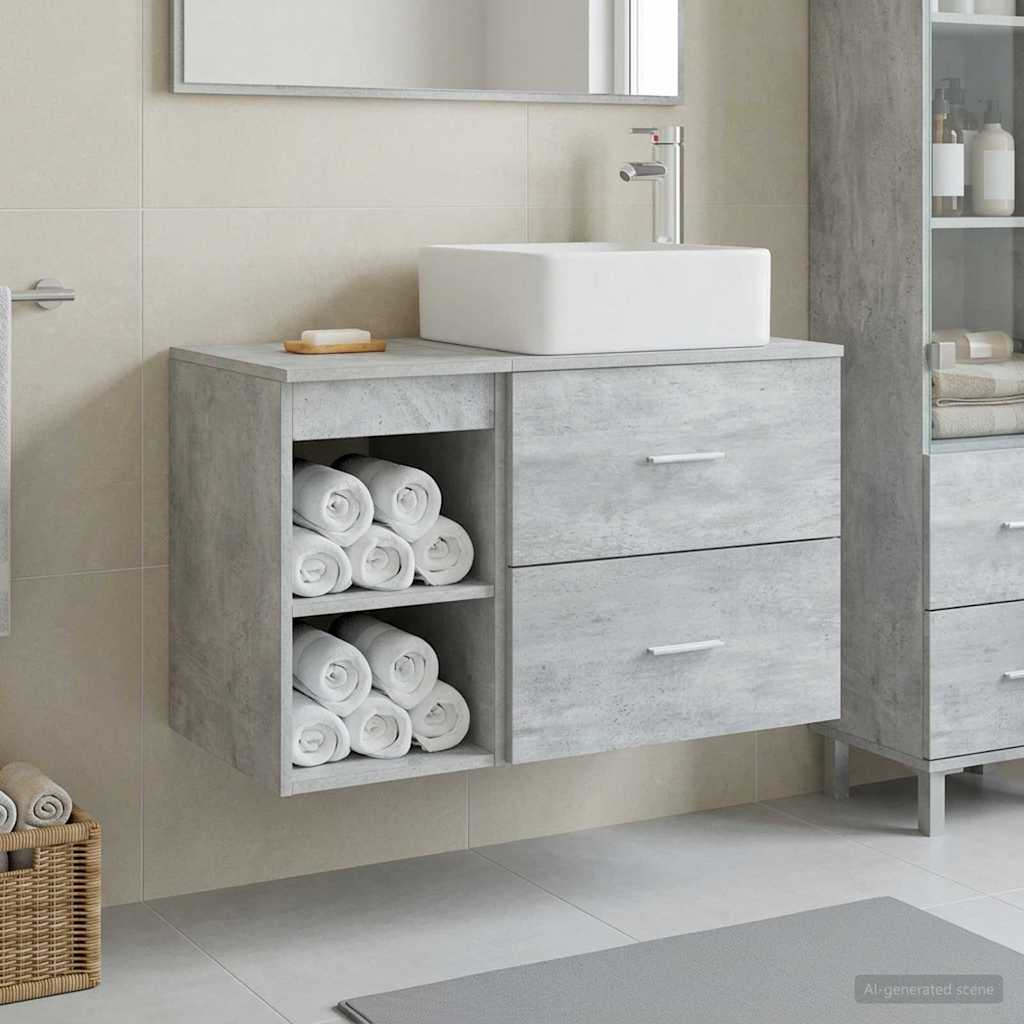 Bathroom Furniture Set 2 Pcs Engineered Wood