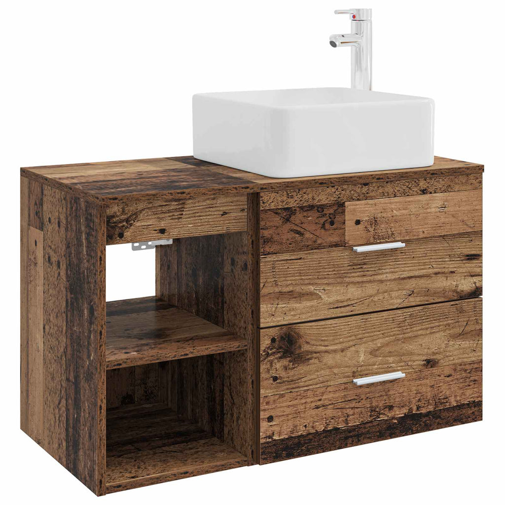 Bathroom Furniture Set 2 Pcs Engineered Wood