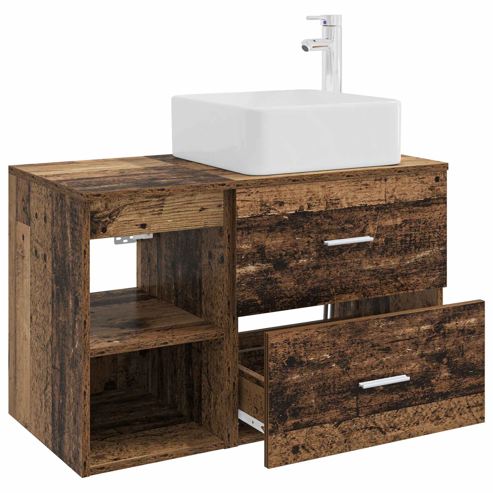 Bathroom Furniture Set 2 Pcs Engineered Wood