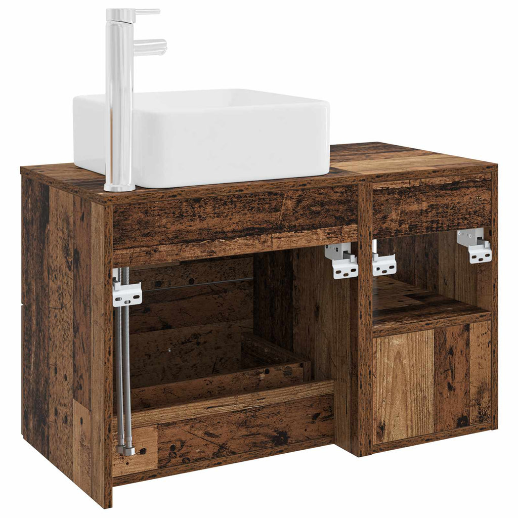 Bathroom Furniture Set 2 Pcs Engineered Wood