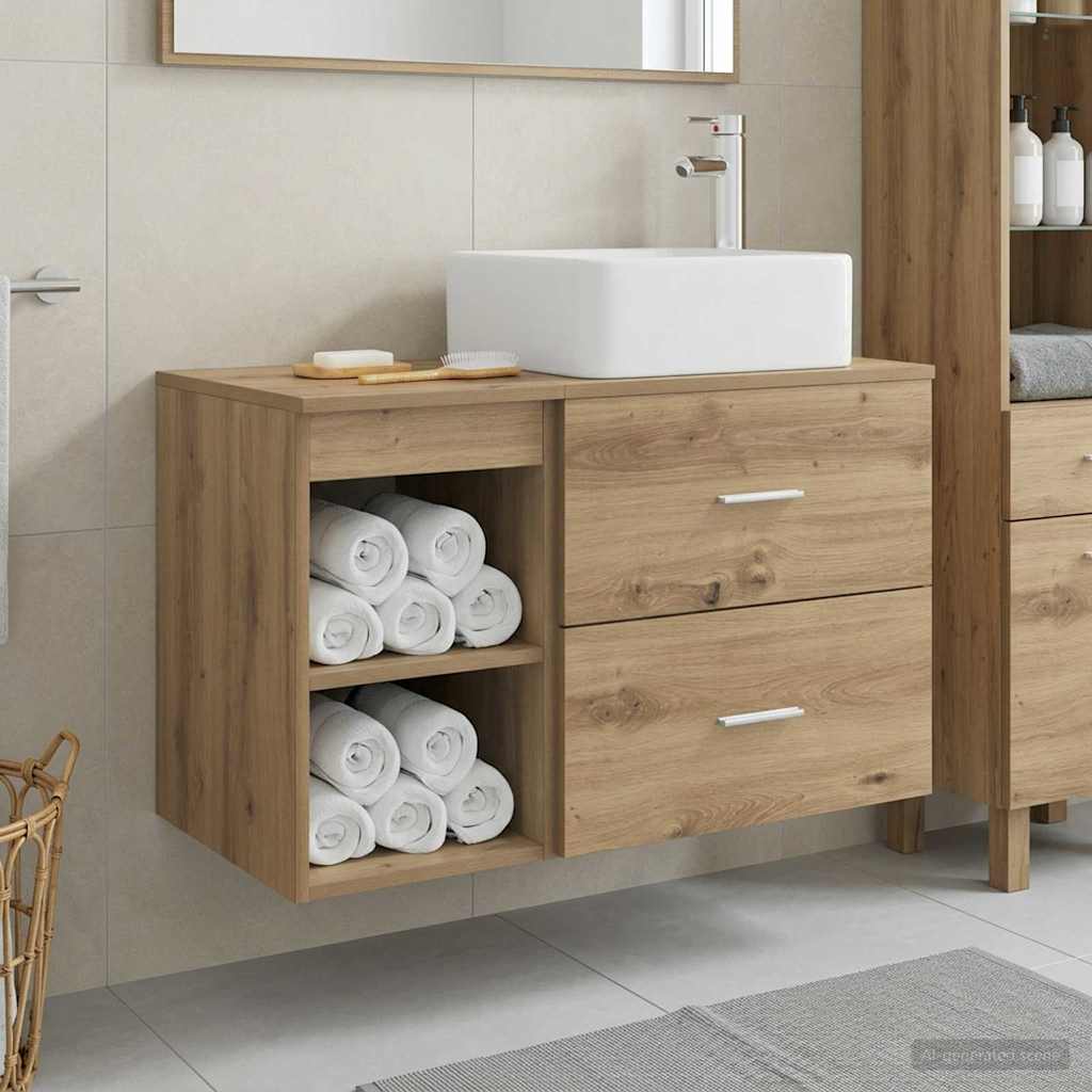 Bathroom Furniture Set 2 Pcs Engineered Wood