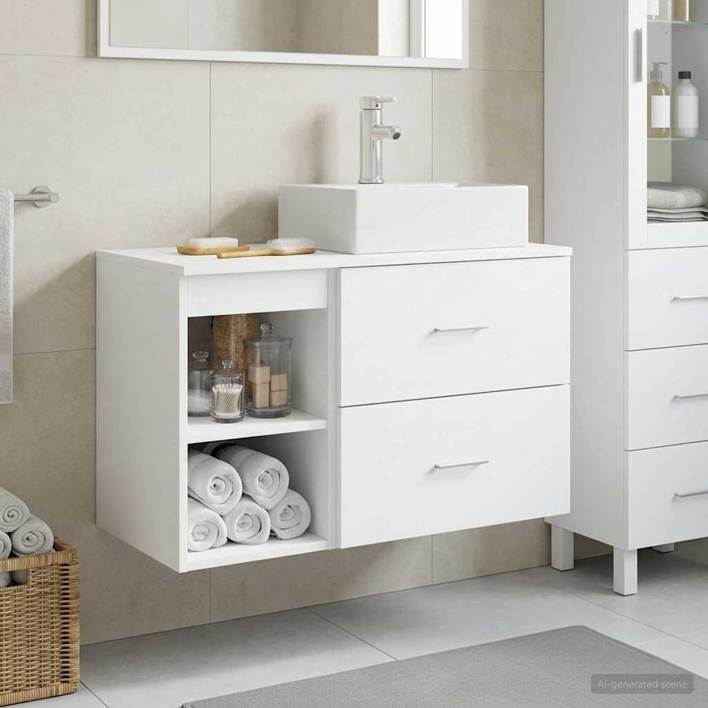Bathroom Furniture Set 2 Pcs Engineered Wood