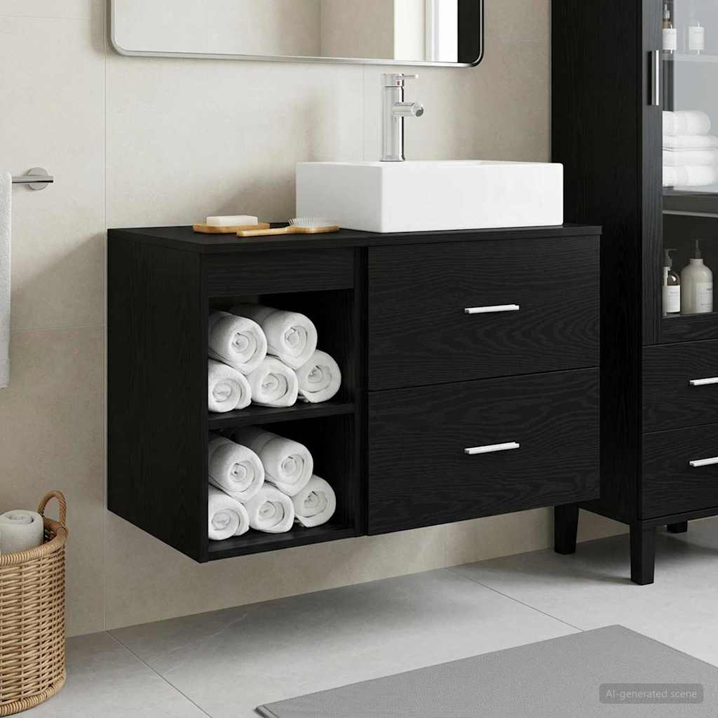 Bathroom Furniture Set 2 Pcs Engineered Wood