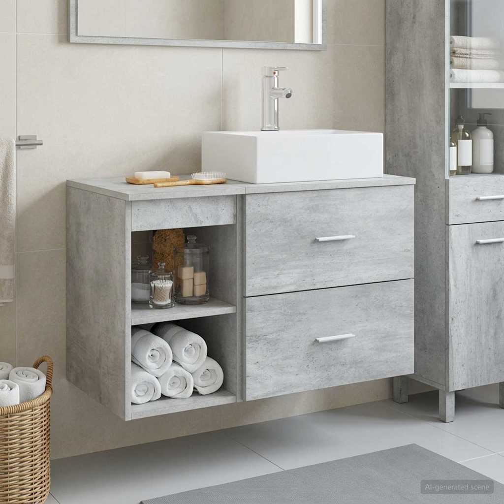 Bathroom Furniture Set 2 Pcs Engineered Wood