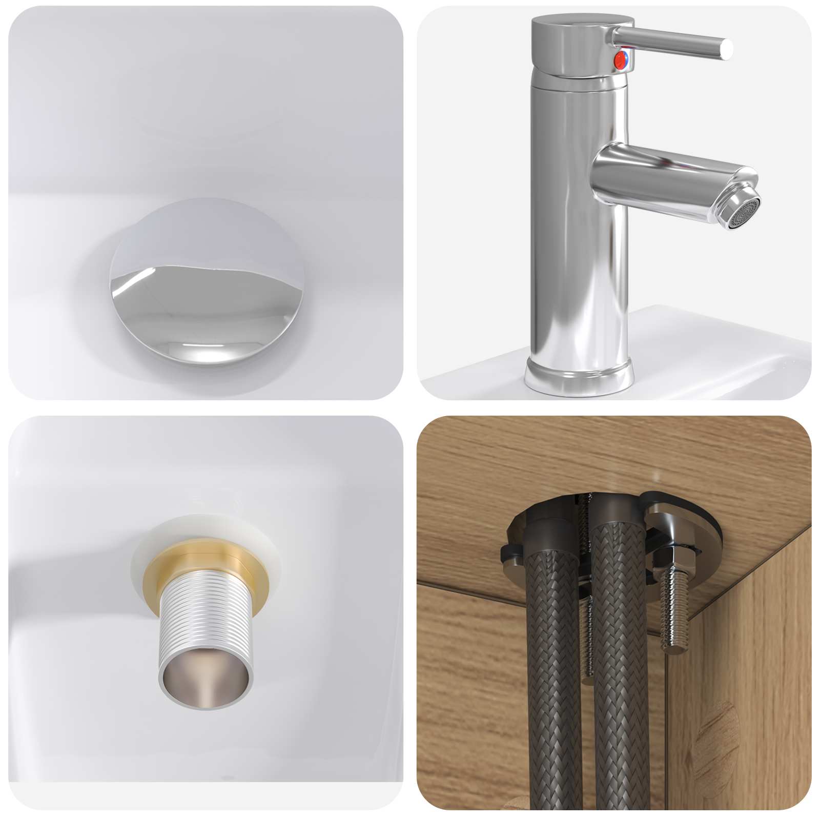 Bathroom Furniture Set 2 Pcs Engineered Wood