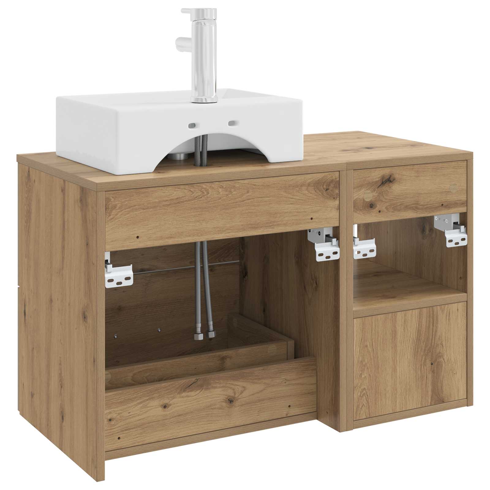 Bathroom Furniture Set 2 Pcs Engineered Wood