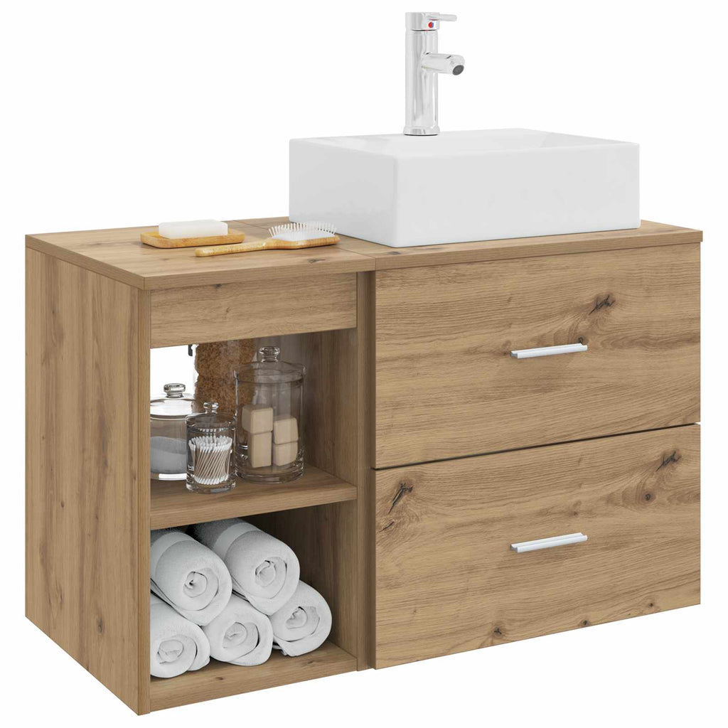 Bathroom Furniture Set 2 Pcs Engineered Wood
