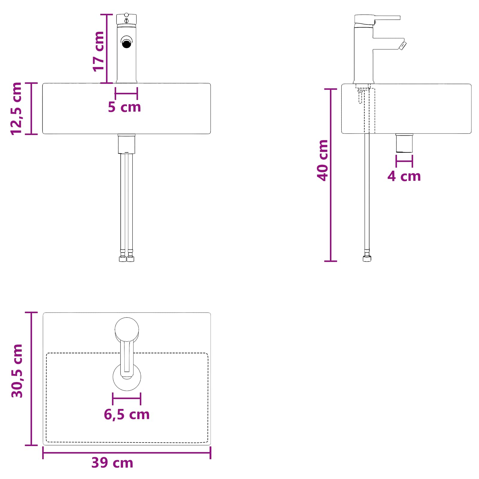 Bathroom Furniture Set 2 Pcs Engineered Wood