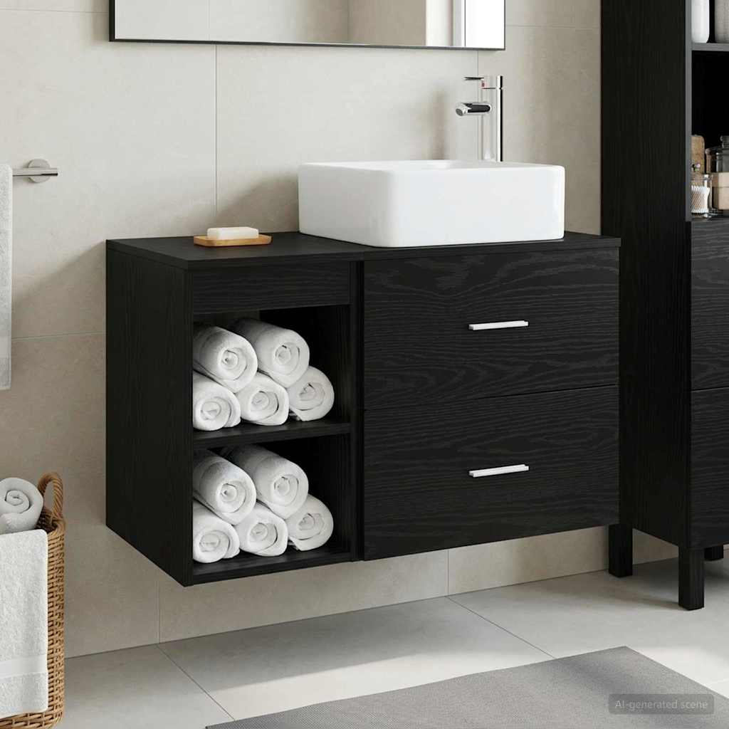 Bathroom Furniture Set 2 Pcs Engineered Wood