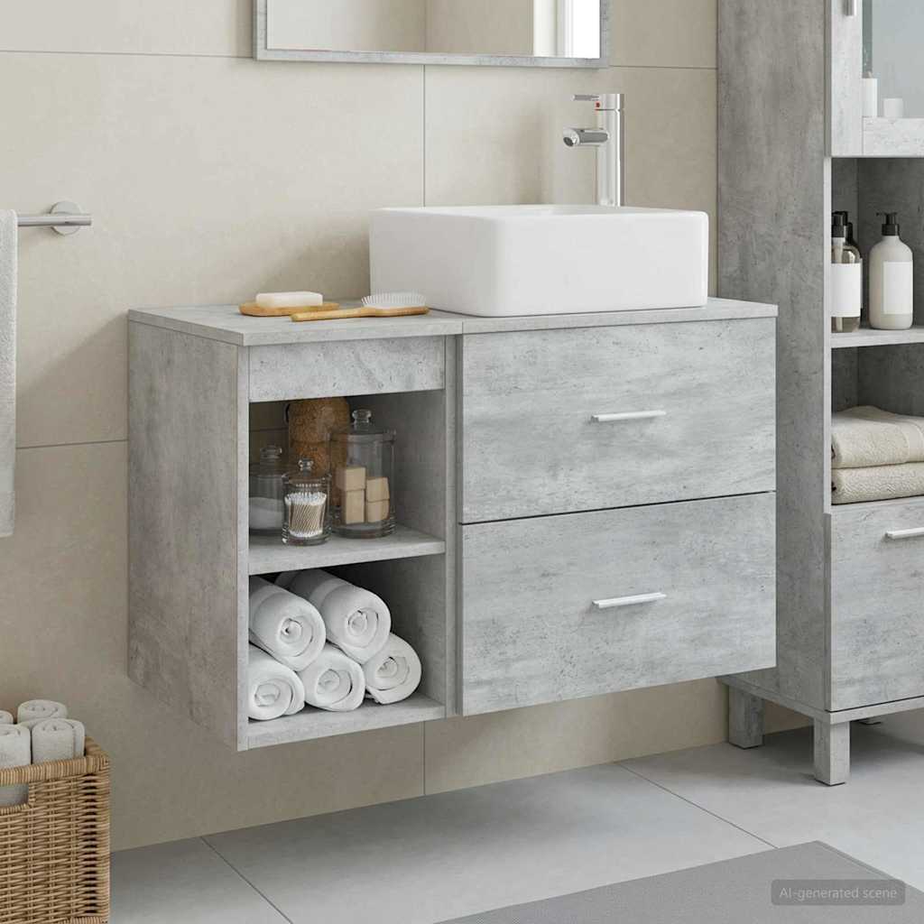 Bathroom Furniture Set 2 Pcs Engineered Wood