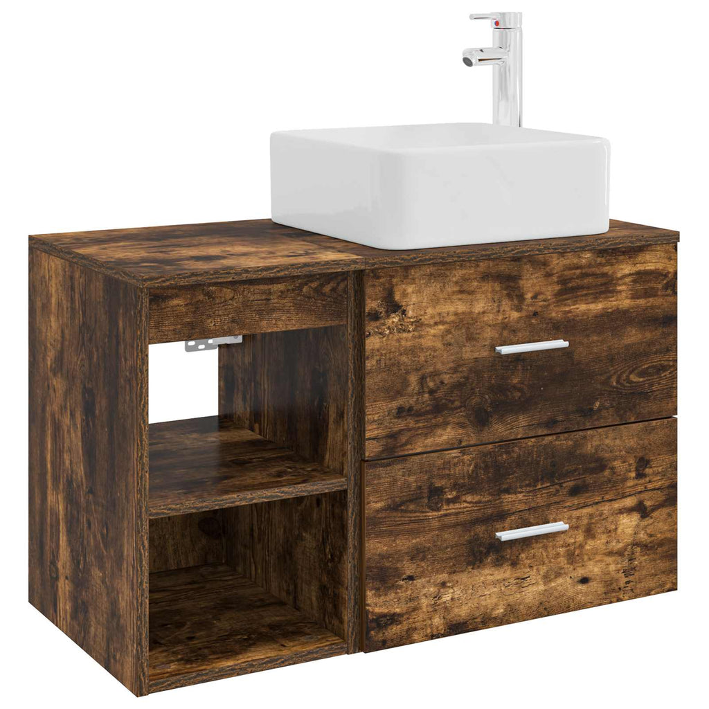 Bathroom Furniture Set 2 Pcs Engineered Wood