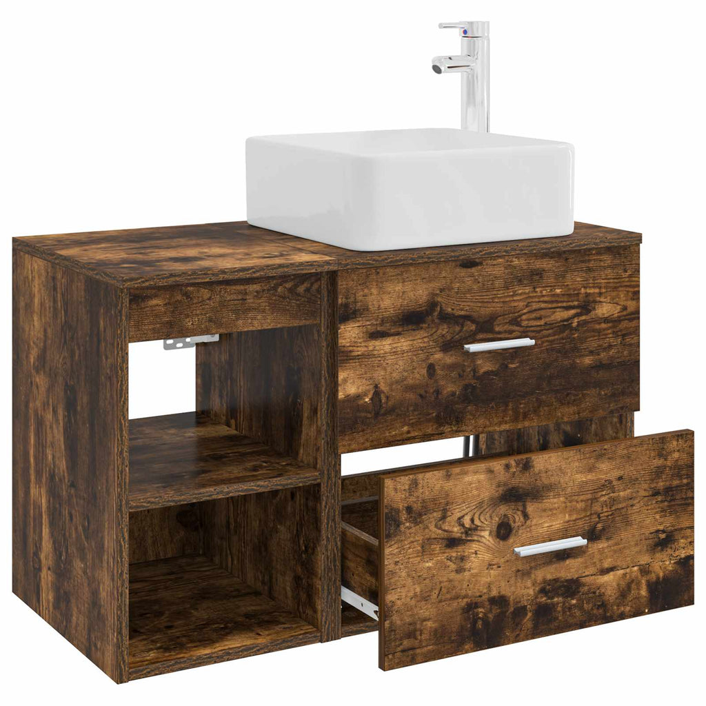 Bathroom Furniture Set 2 Pcs Engineered Wood