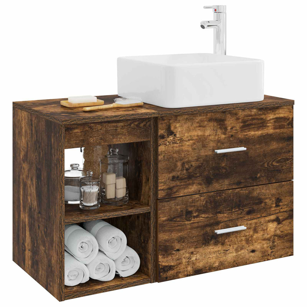 Bathroom Furniture Set 2 Pcs Engineered Wood