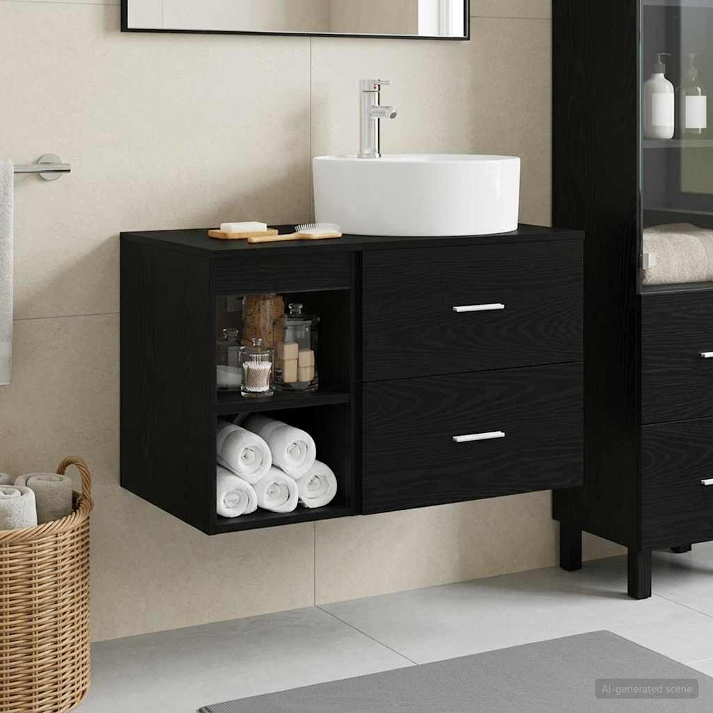 Bathroom Furniture Set 2 Pcs Engineered Wood