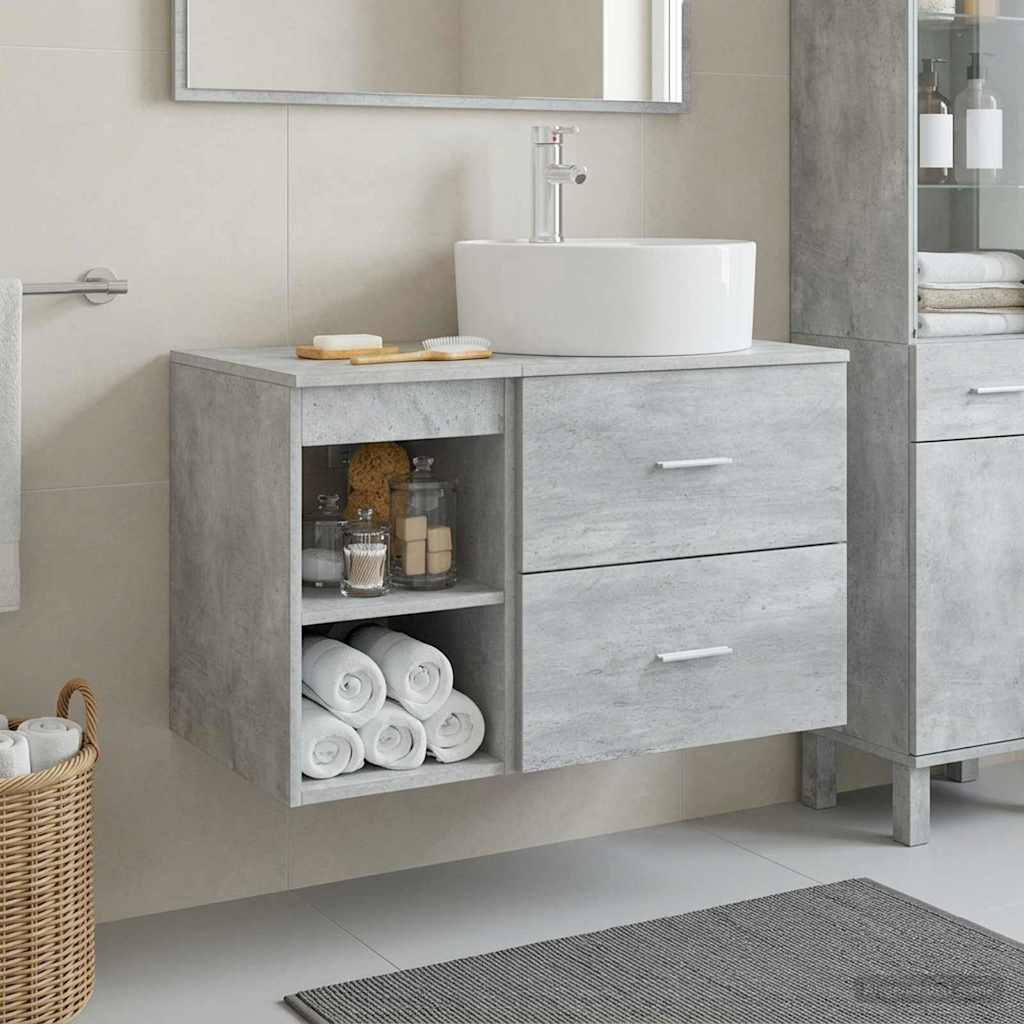 Bathroom Furniture Set 2 Pcs Engineered Wood