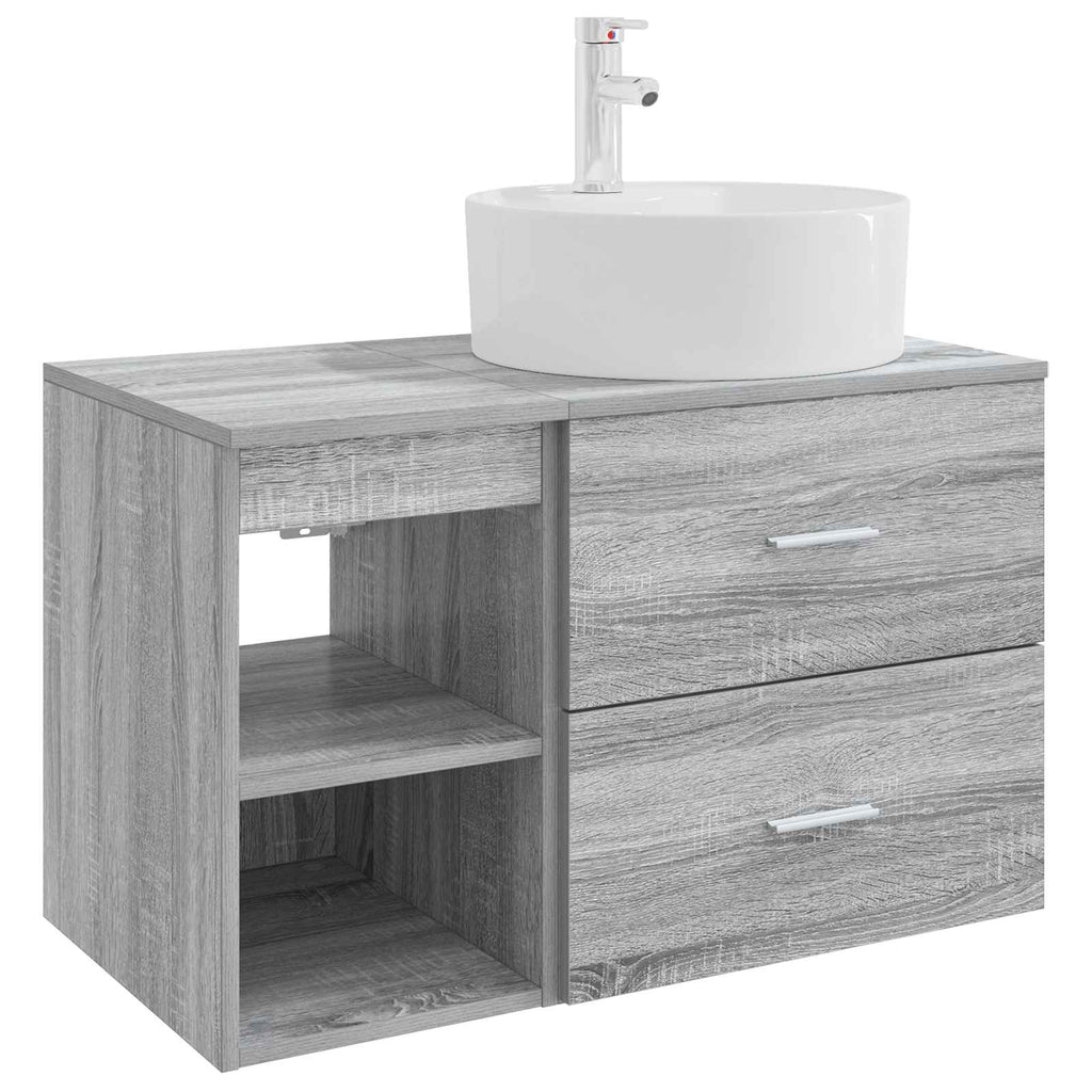 Bathroom Furniture Set 2 Pcs Engineered Wood