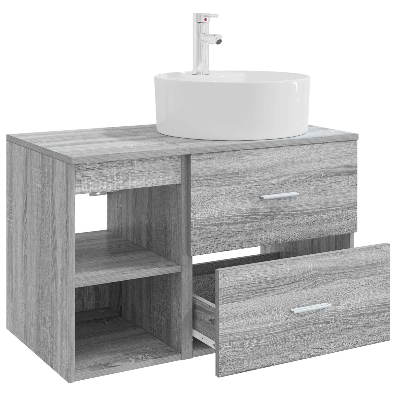 Bathroom Furniture Set 2 Pcs Engineered Wood