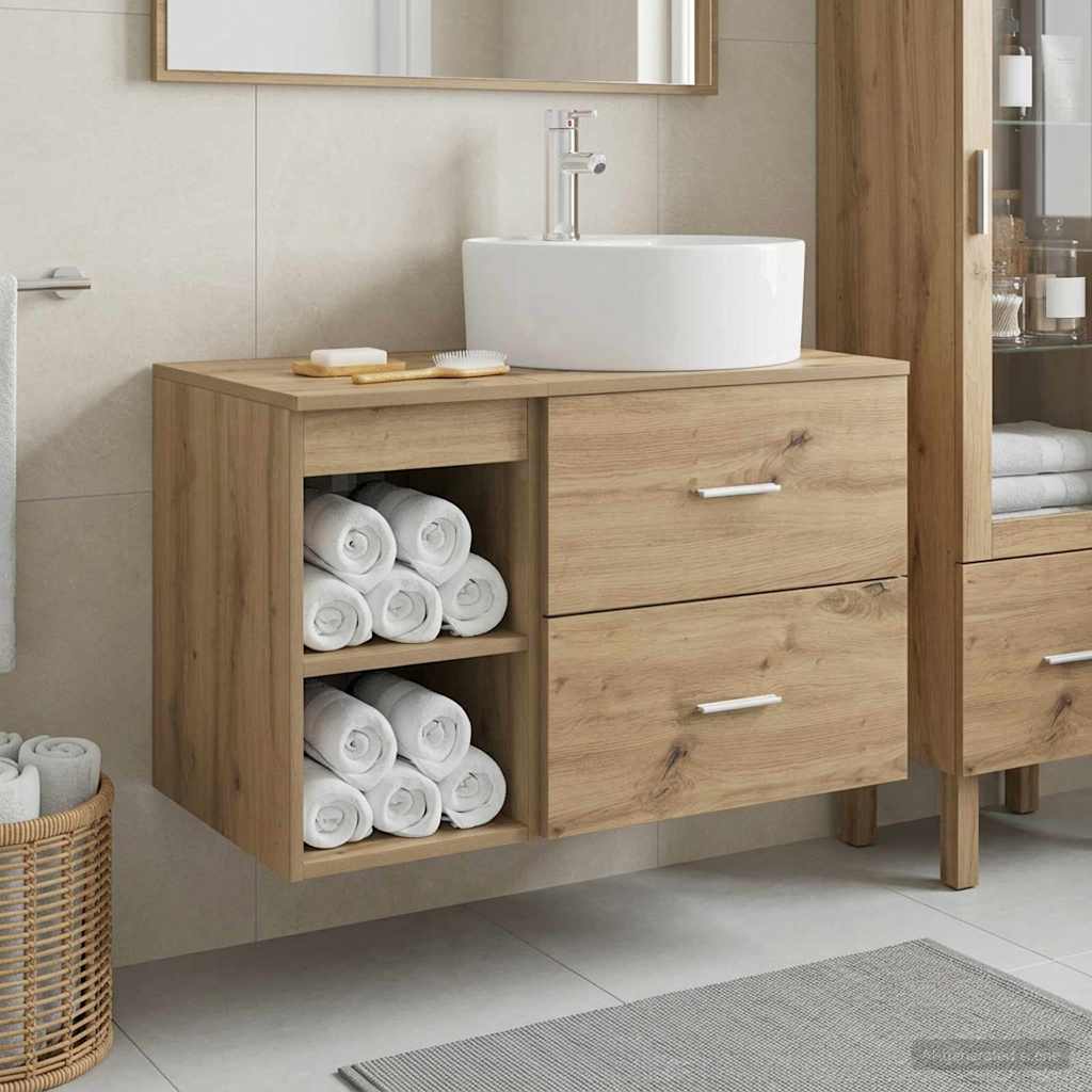 Bathroom Furniture Set 2 Pcs Engineered Wood