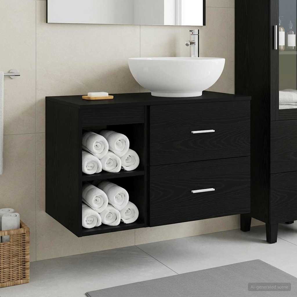 Bathroom Furniture Set 2 Pcs Engineered Wood