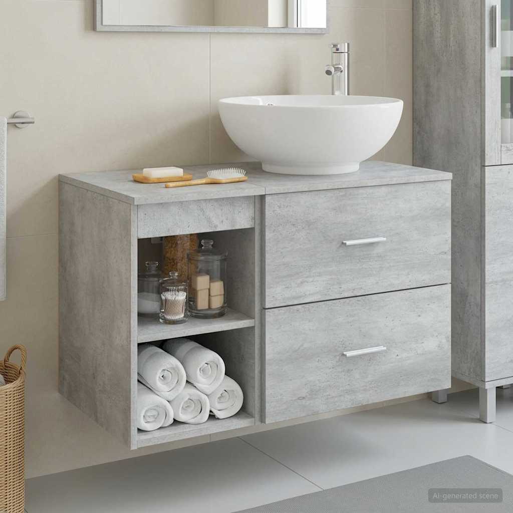 Bathroom Furniture Set 2 Pcs Engineered Wood