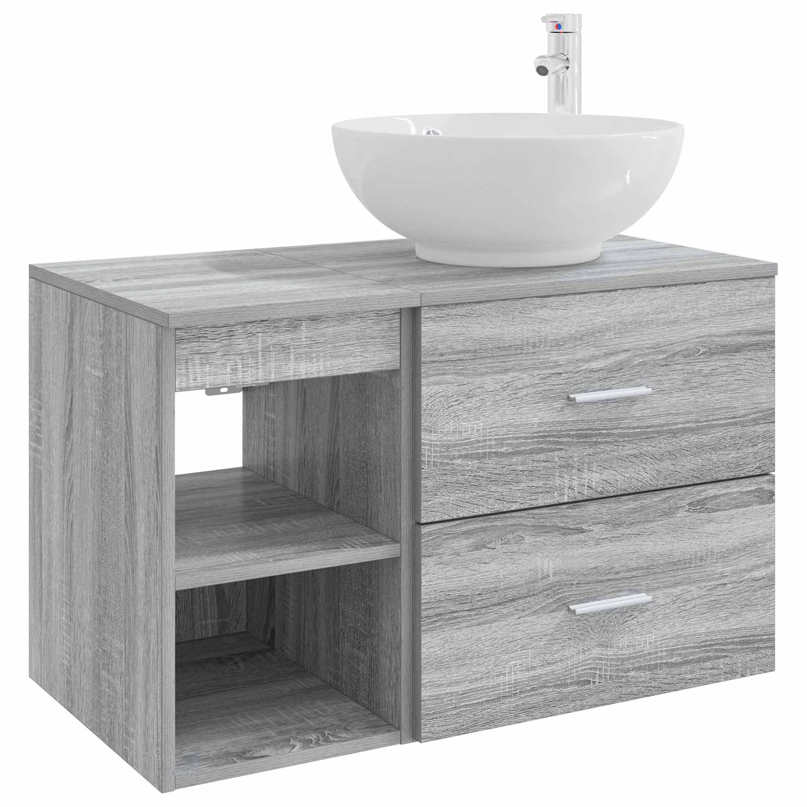 Bathroom Furniture Set 2 Pcs Engineered Wood