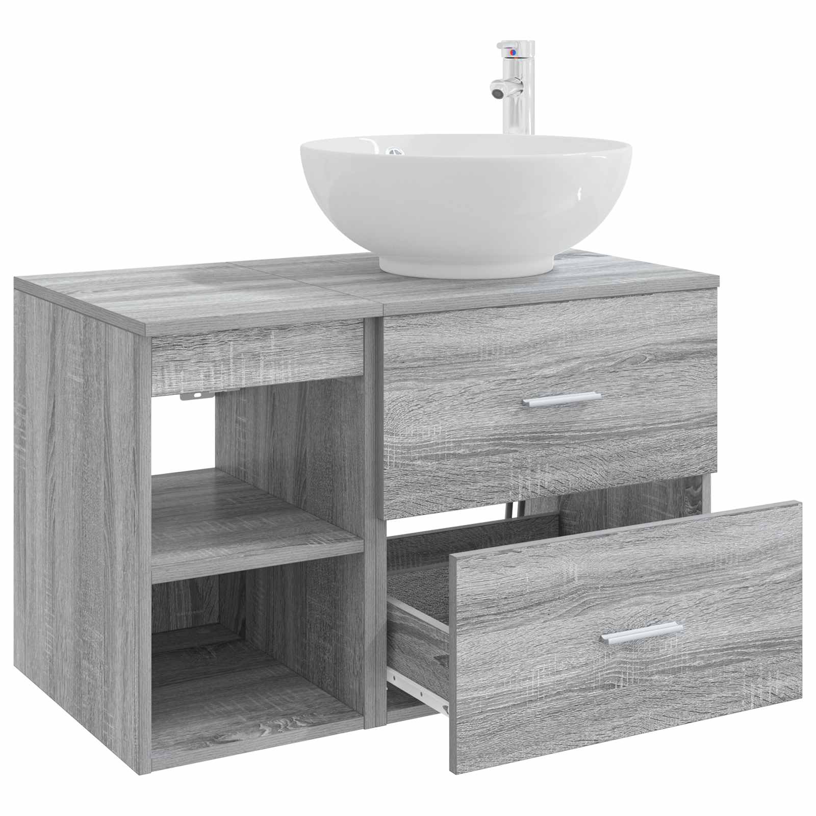 Bathroom Furniture Set 2 Pcs Engineered Wood