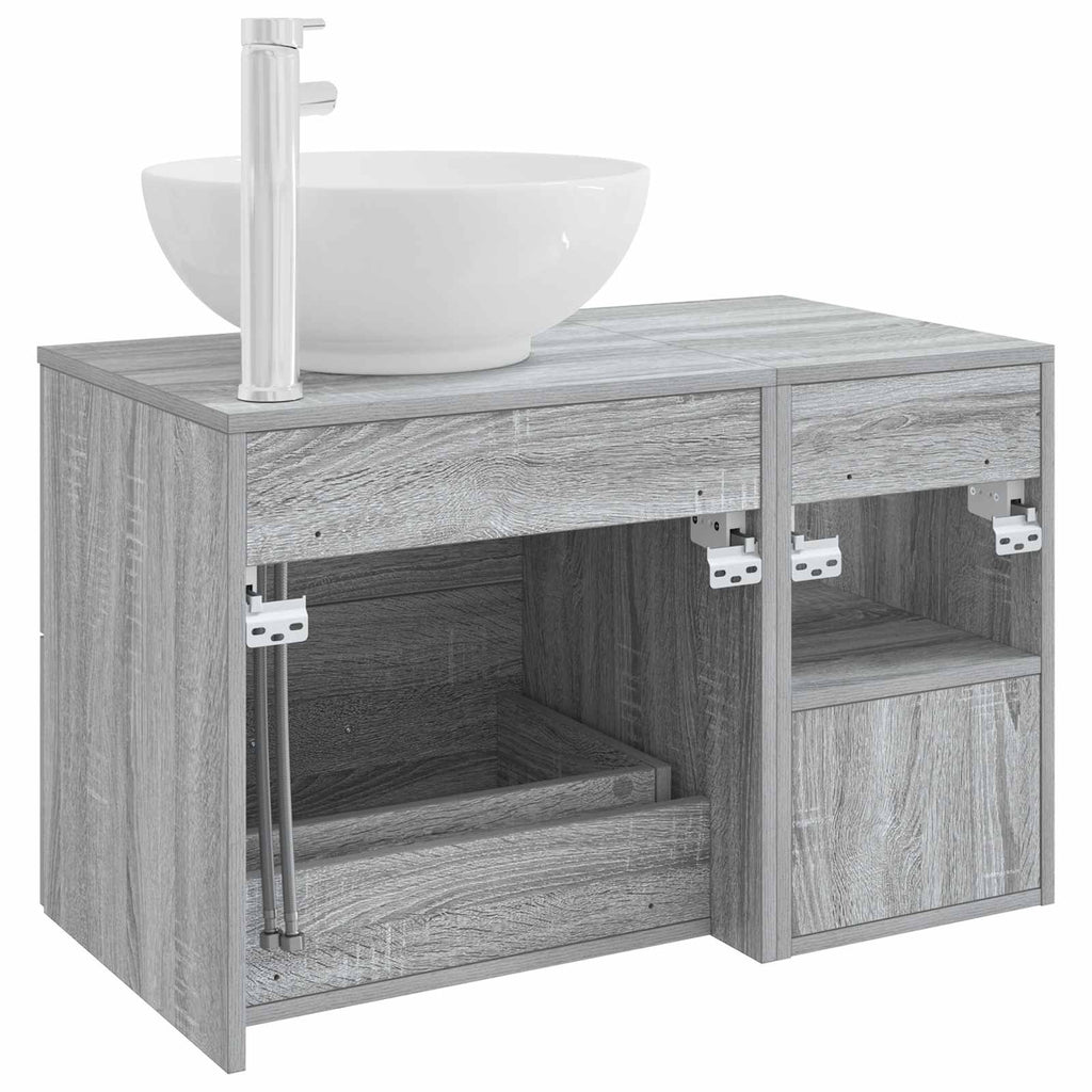 Bathroom Furniture Set 2 Pcs Engineered Wood