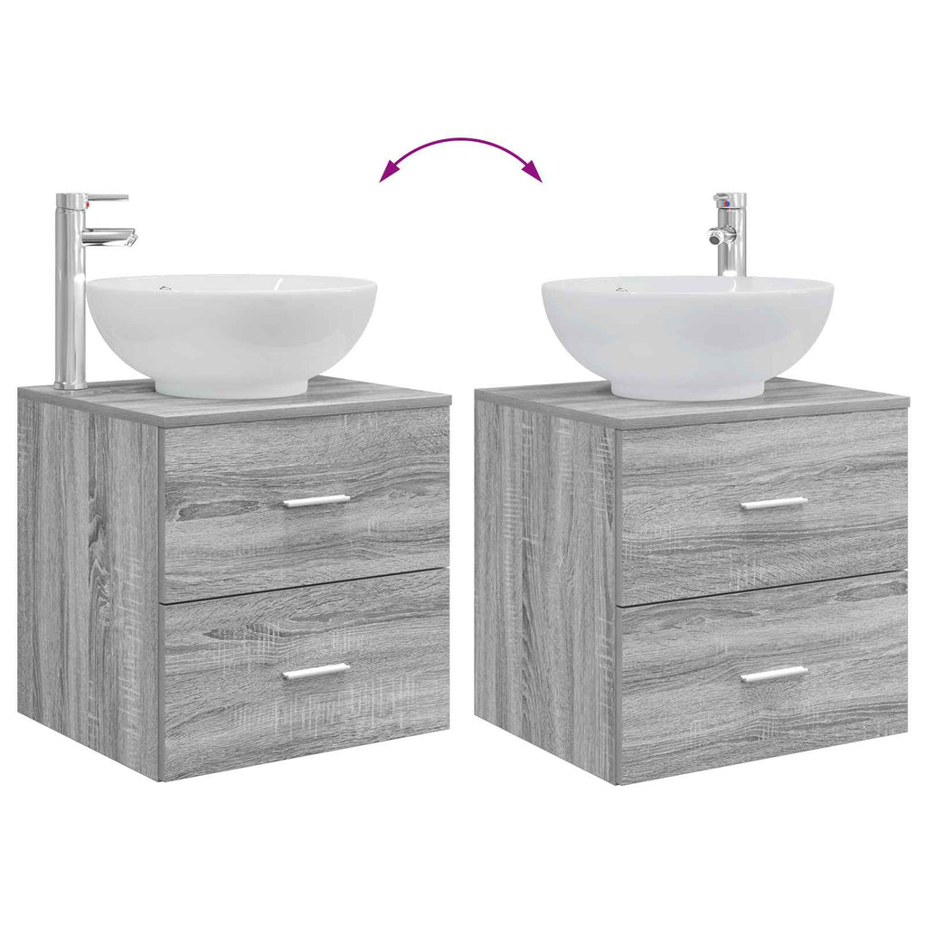 Bathroom Furniture Set 2 Pcs Engineered Wood