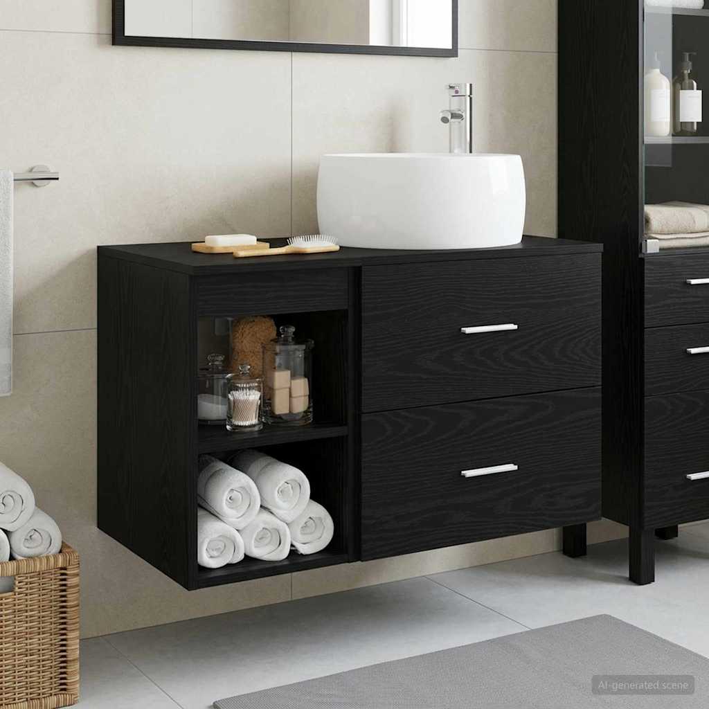 Bathroom Furniture Set 2 Pcs Engineered Wood