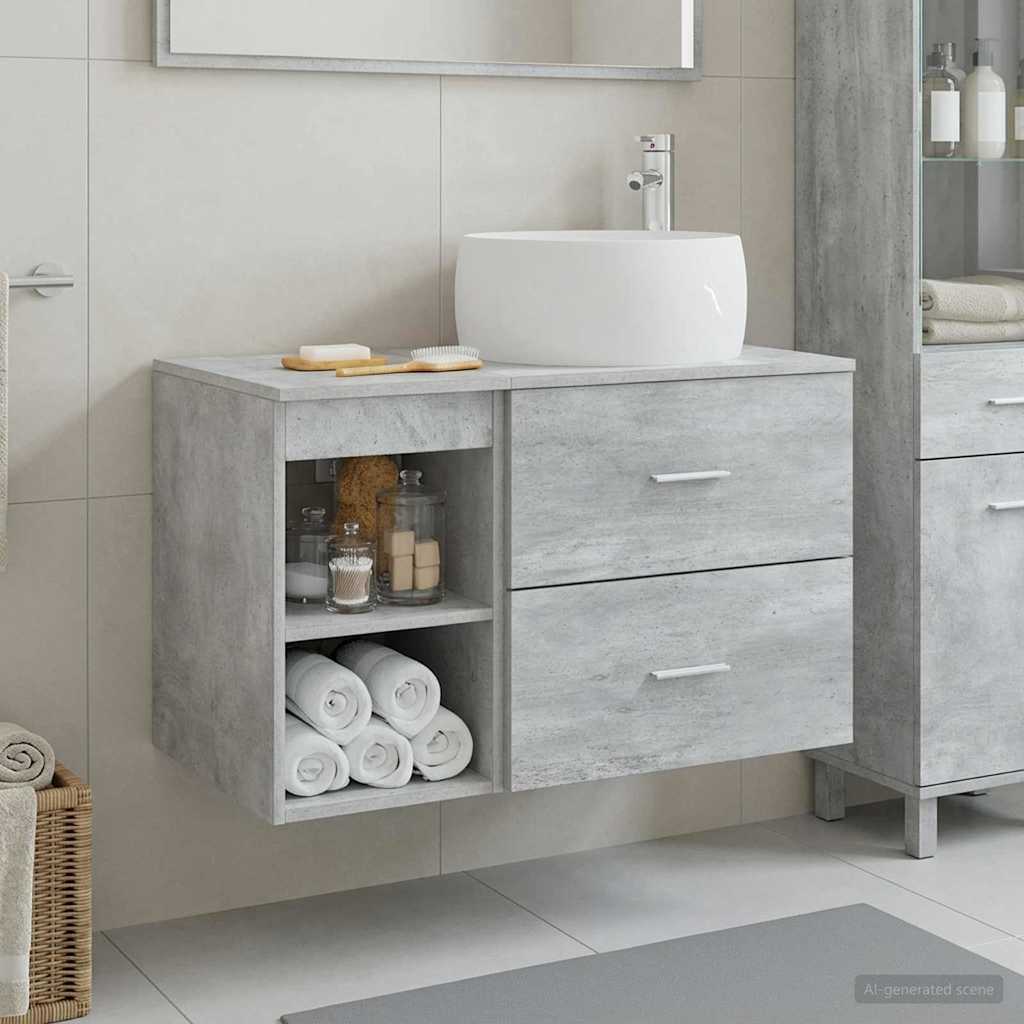 Bathroom Furniture Set 2 Pcs Engineered Wood