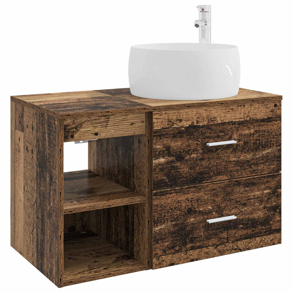 Bathroom Furniture Set 2 Pcs Engineered Wood