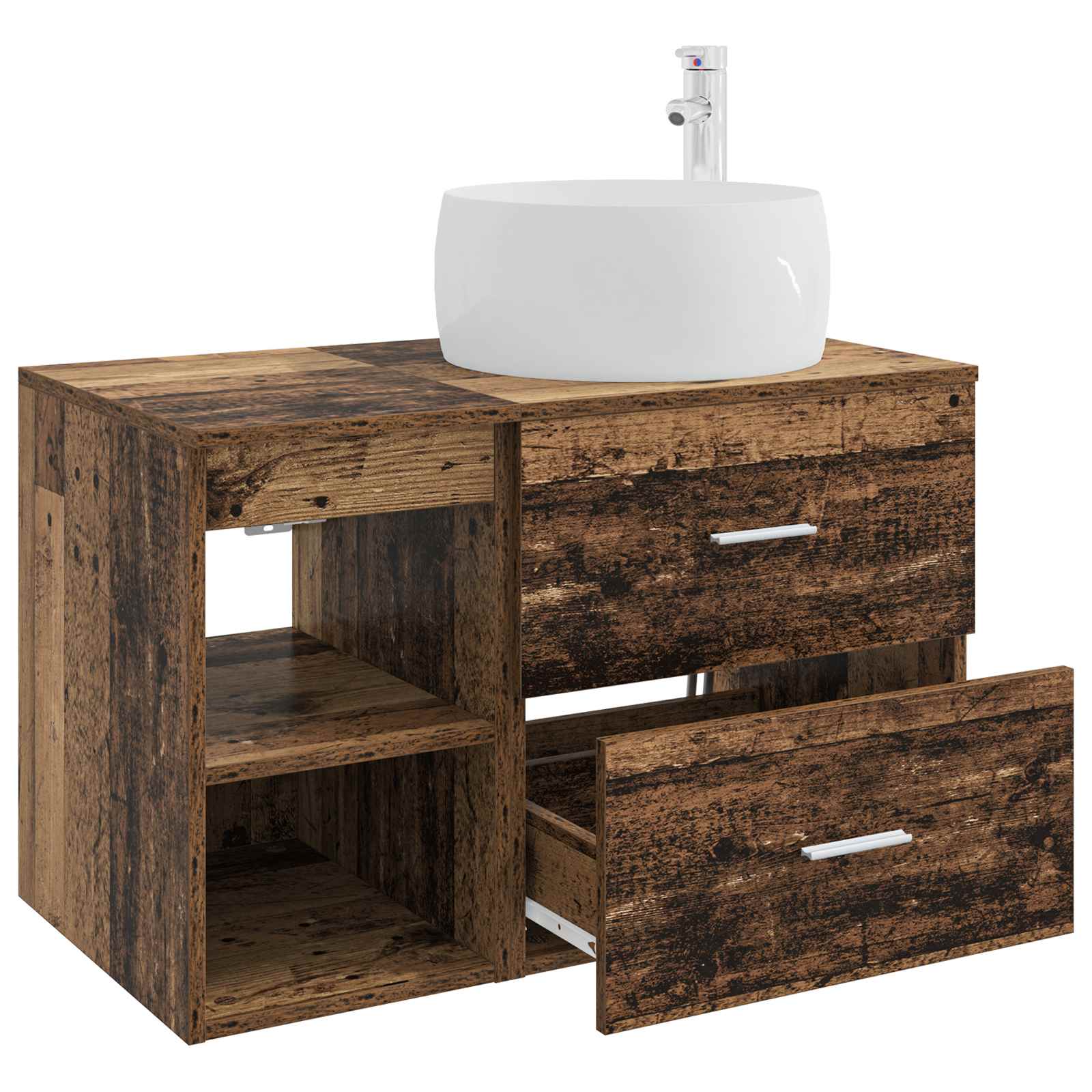 Bathroom Furniture Set 2 Pcs Engineered Wood