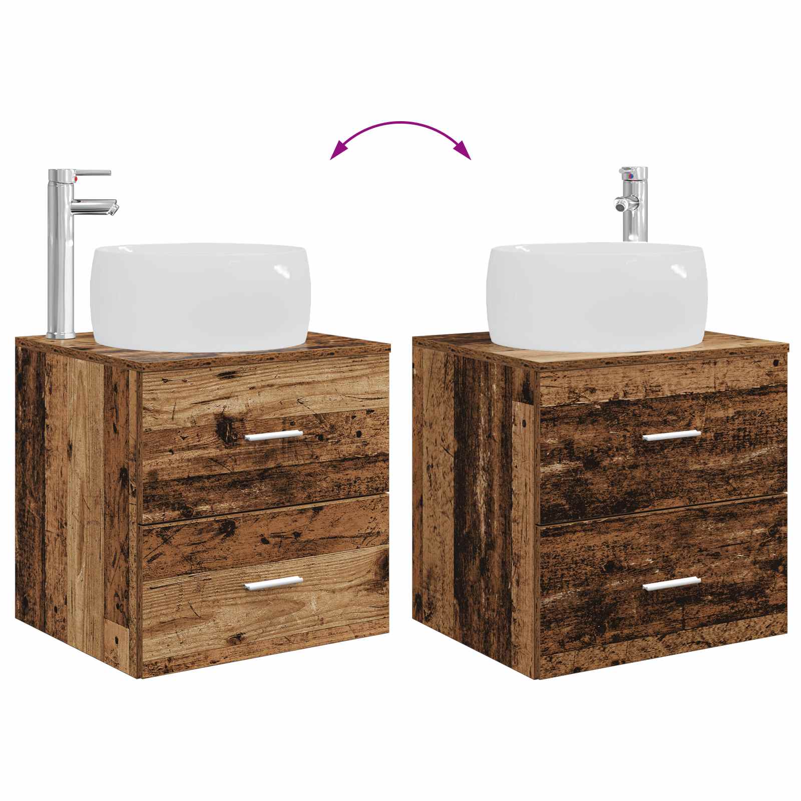 Bathroom Furniture Set 2 Pcs Engineered Wood