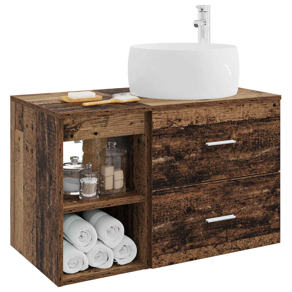 Bathroom Furniture Set 2 Pcs Engineered Wood